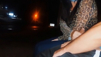 Daring Move: Almost Flashing A Woman Waiting For The Bus - Will She Be Shocked?