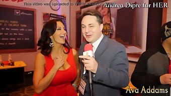 Ava Addams Fondles Her Breasts While Interacting With Andrea Diprè