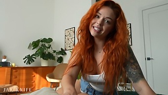 Redhead Sinatra Monroe’s Big Tits And Perky Boobs In A Hot Solo Video