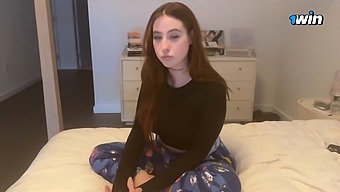 Hot Redhead In Dorm Gets Stepsis For Creampie Before Class